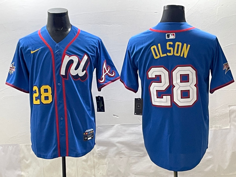Men's National League Matt Olson Blue 2025 All-Star Edition Limited Player Jersey baseball jersey product view 1