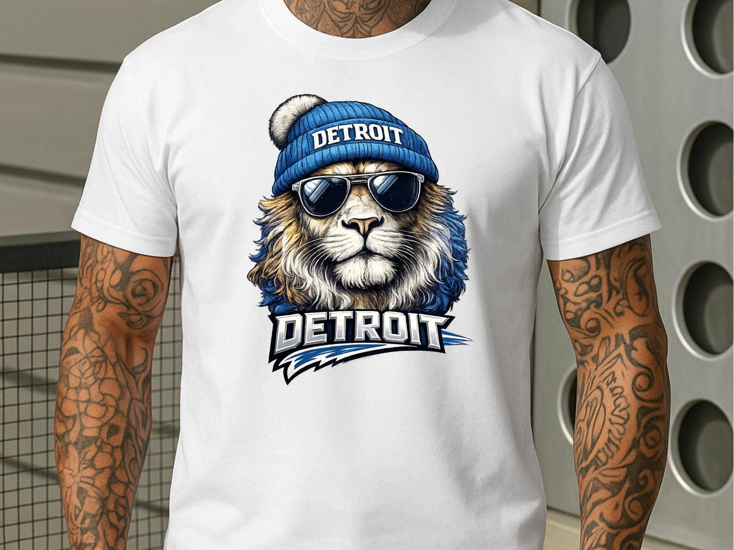 Detroit Football Lion Mascot Tee Tailgate Top Fan Gift Unisex T-shirt, Sweatshirt, Hoodie, Long Sleeve Tee - T-Shirt, Sweatshirt, Hoodie