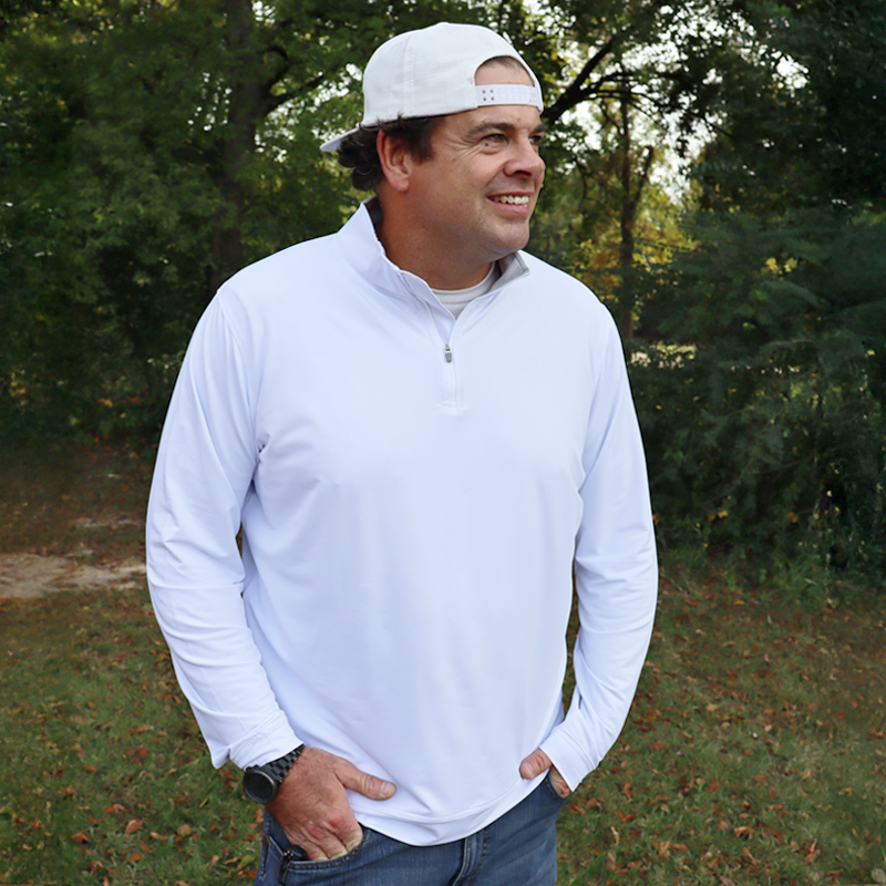 SL-SH1000 1/4 Zip Pullover White Unisex T-shirt, Sweatshirt, Hoodie, Long Sleeve Tee - T-Shirt, Sweatshirt, Hoodie