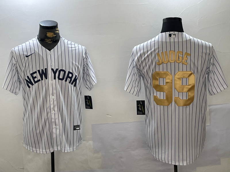Men's New York Yankees Aaron Judge White Game Player Jersey baseball jersey product view 1