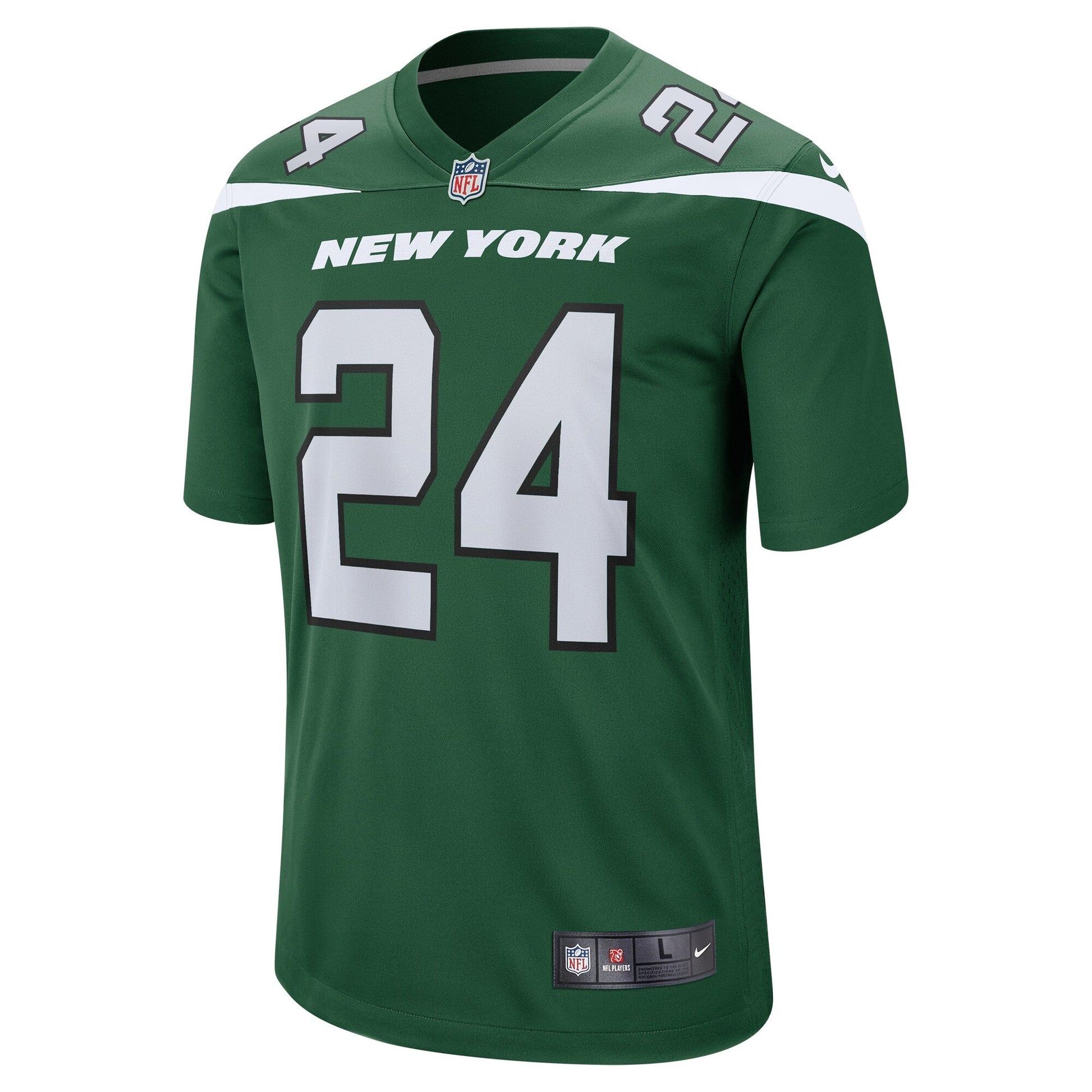 Darrelle Revis New York Jets Retired Game Jersey - Gotham Green football jersey product view 2