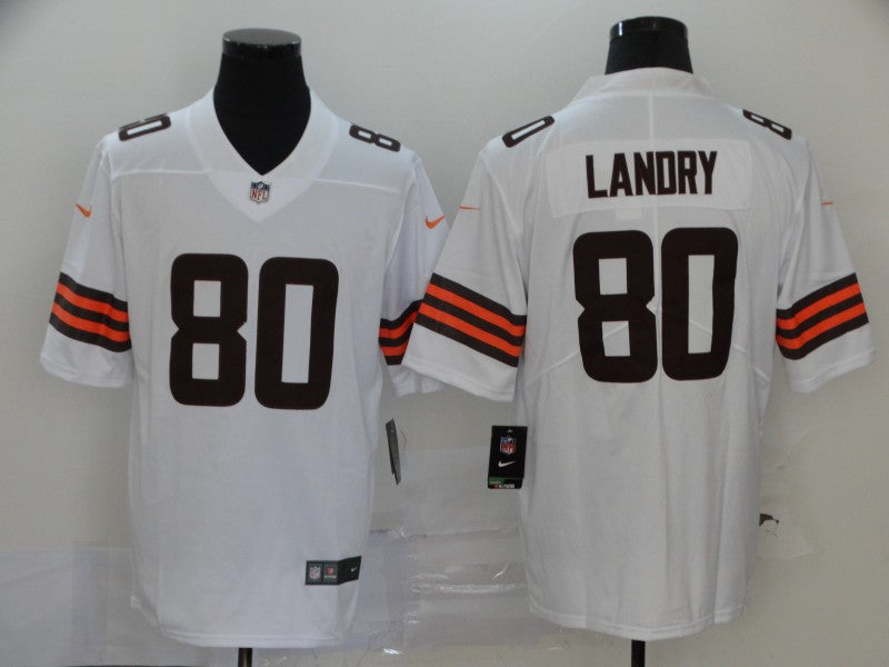 Men's Cleveland Browns Jarvis Landry White Player Game Jersey football jersey product view 1