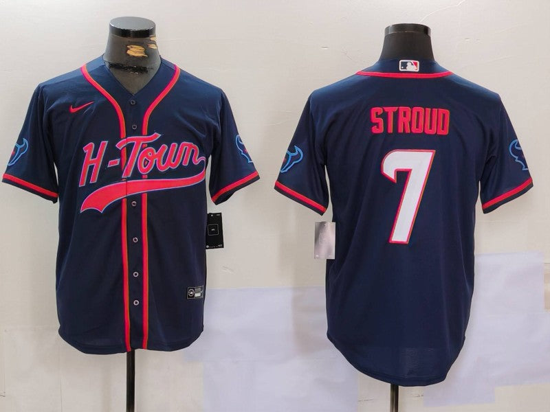 Men's Houston Texans C.J. Stroud #7 Navy Game Player Jersey1 football jersey product view 1