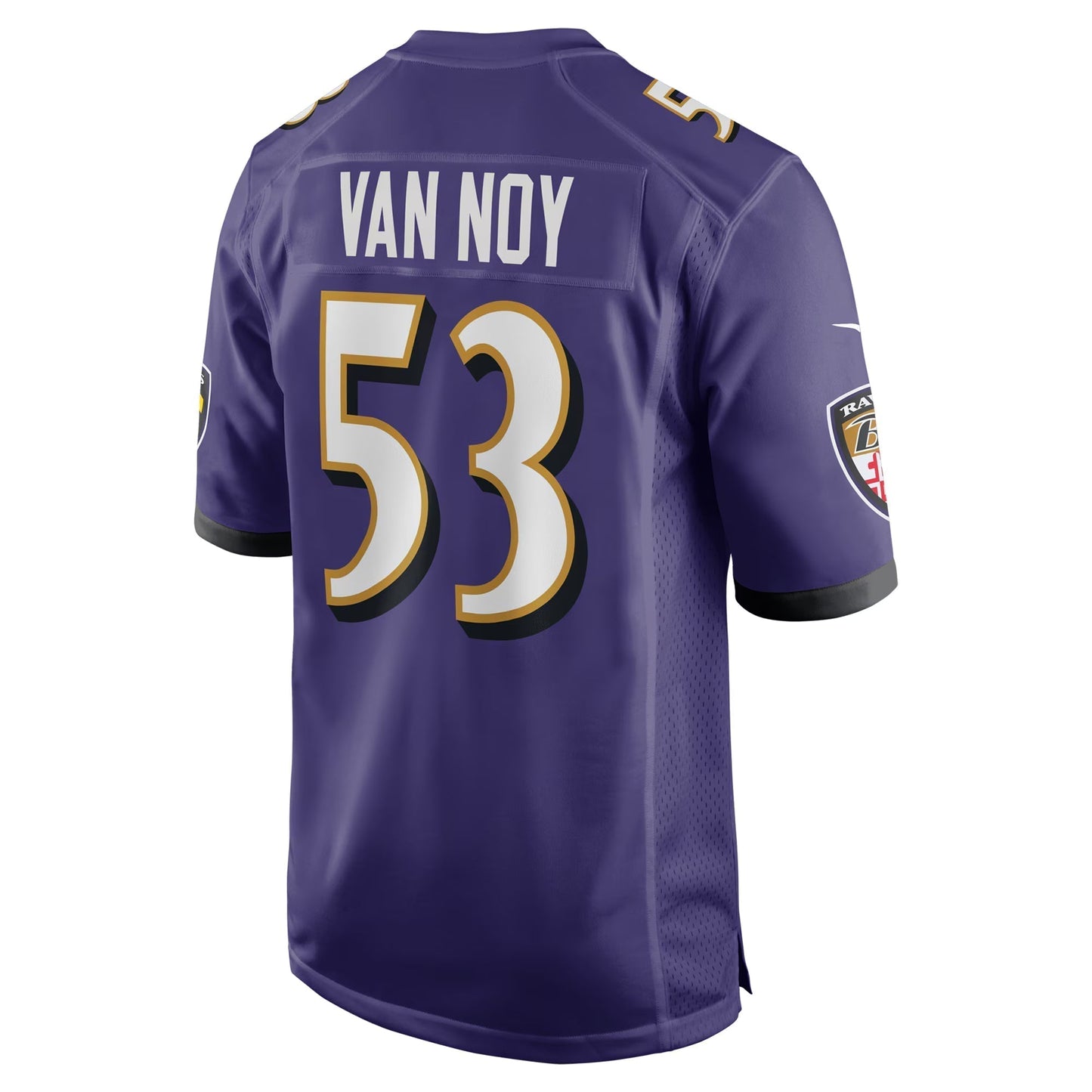 Baltimore Ravens Kyle Van Noy Purple Team Game Jersey football jersey product view 3