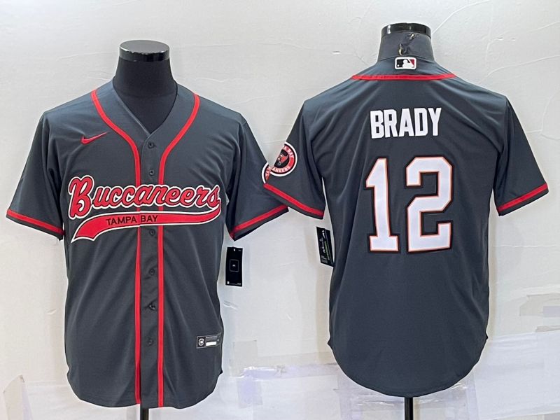 Men's Tampa Bay Buccaneers Tom Brady Gray Game Jersey Joint Edition football jersey product view 1