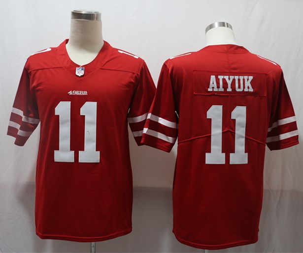 Men's San Francisco 49ers Brandon Aiyuk Red Game Jersey football jersey product view 1