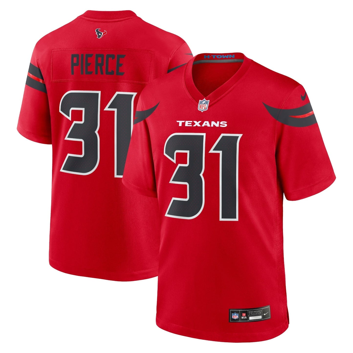 Houston Texans Dameon Pierce Red Alternate Game Jersey football jersey product view 1