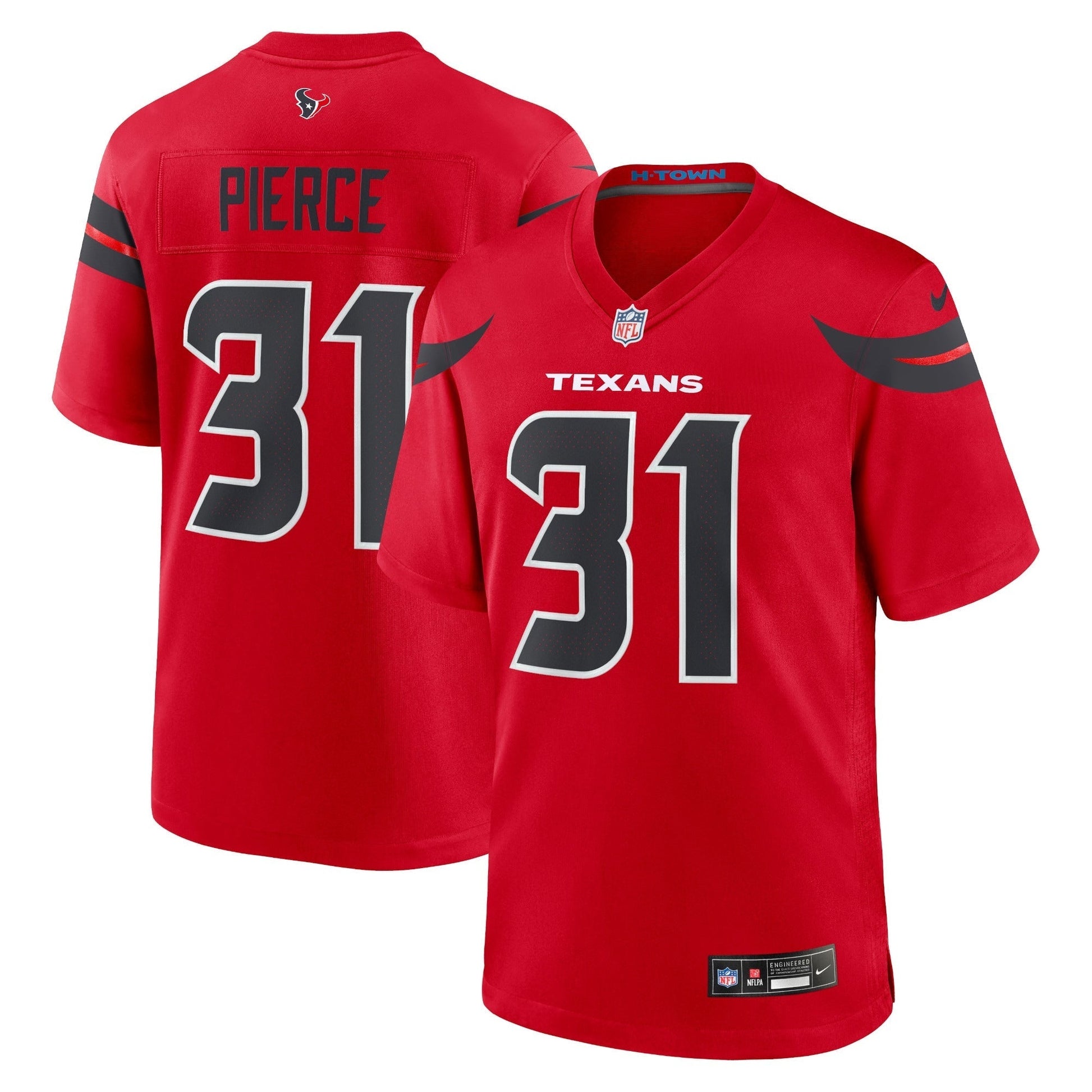 Houston Texans Dameon Pierce Red Alternate Game Jersey football jersey product view 1