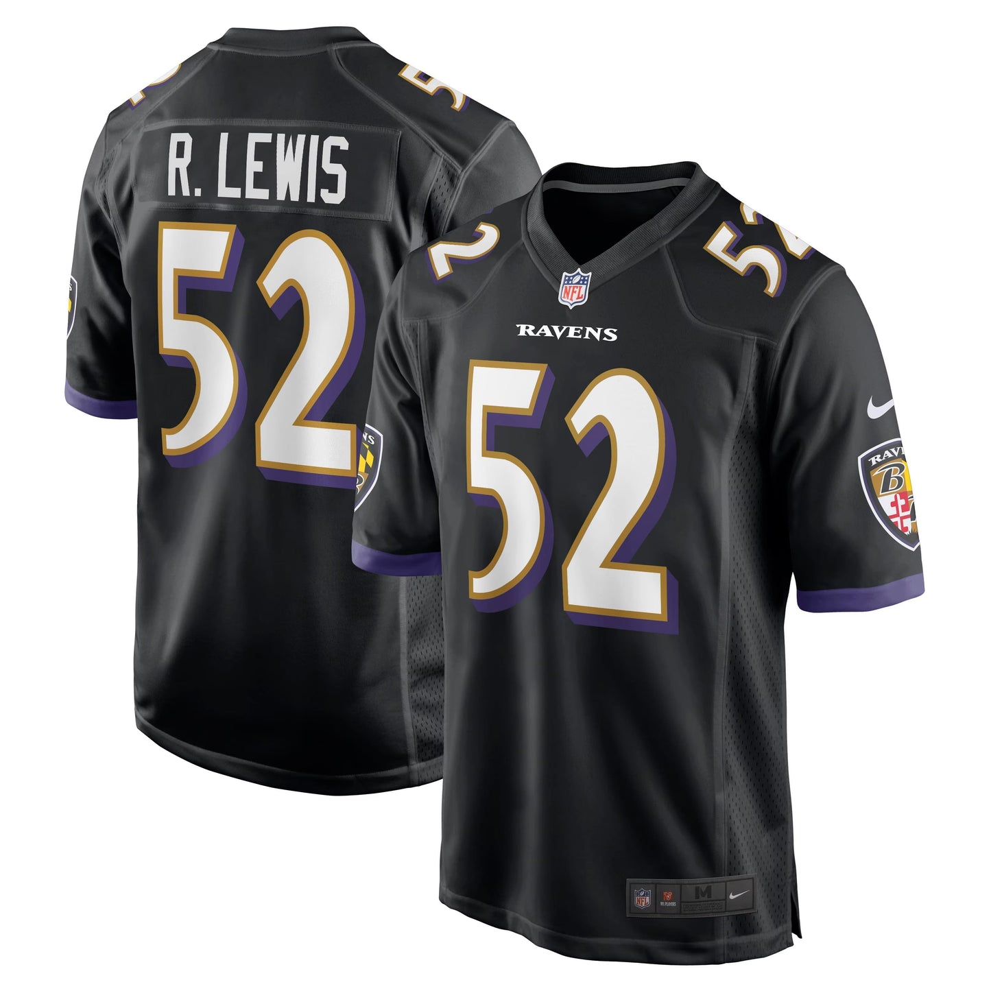 Baltimore Ravens Ray Lewis Black Retired Player Alternate Game Jersey football jersey product view 1