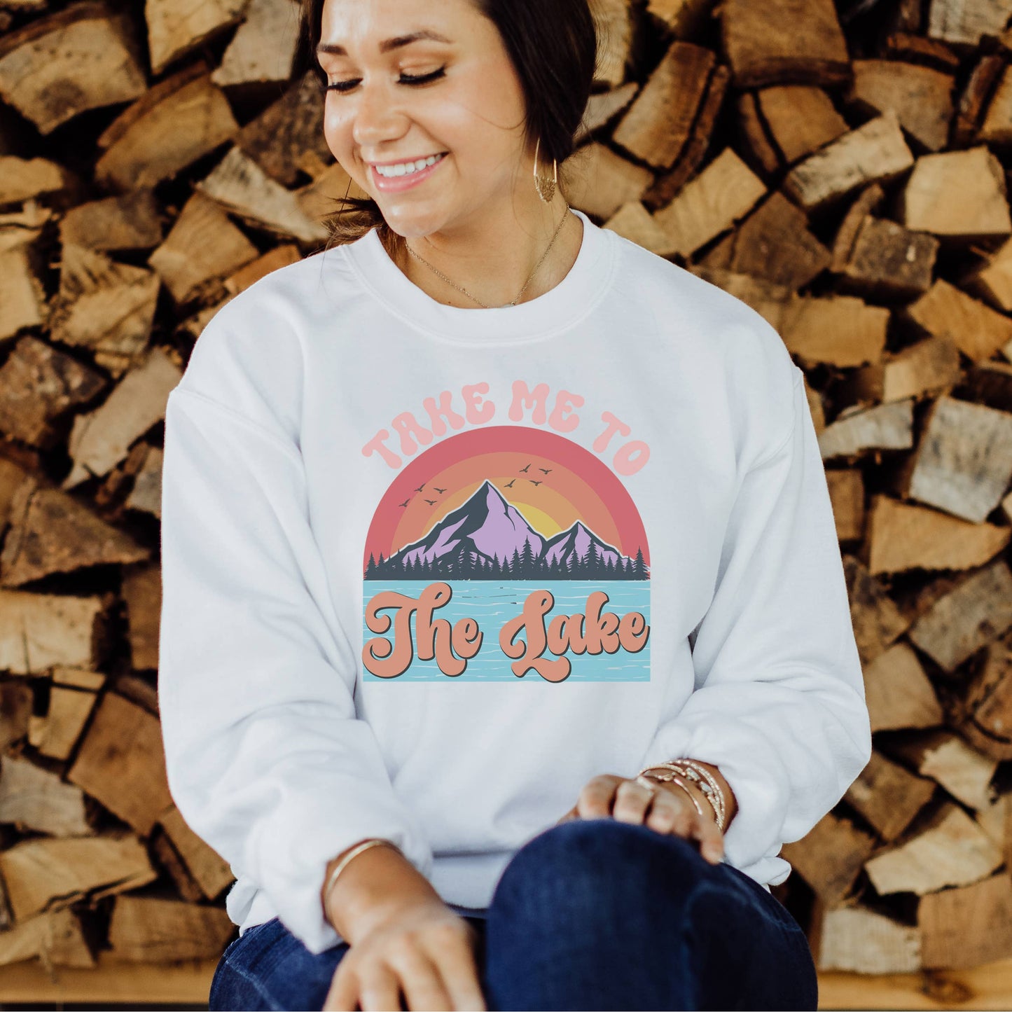 Take Me To the Lake | Crewneck Sweatshirt | Sizes S-2XL Unisex T-shirt, Sweatshirt, Hoodie, Long Sleeve Tee - T-Shirt, Sweatshirt, Hoodie
