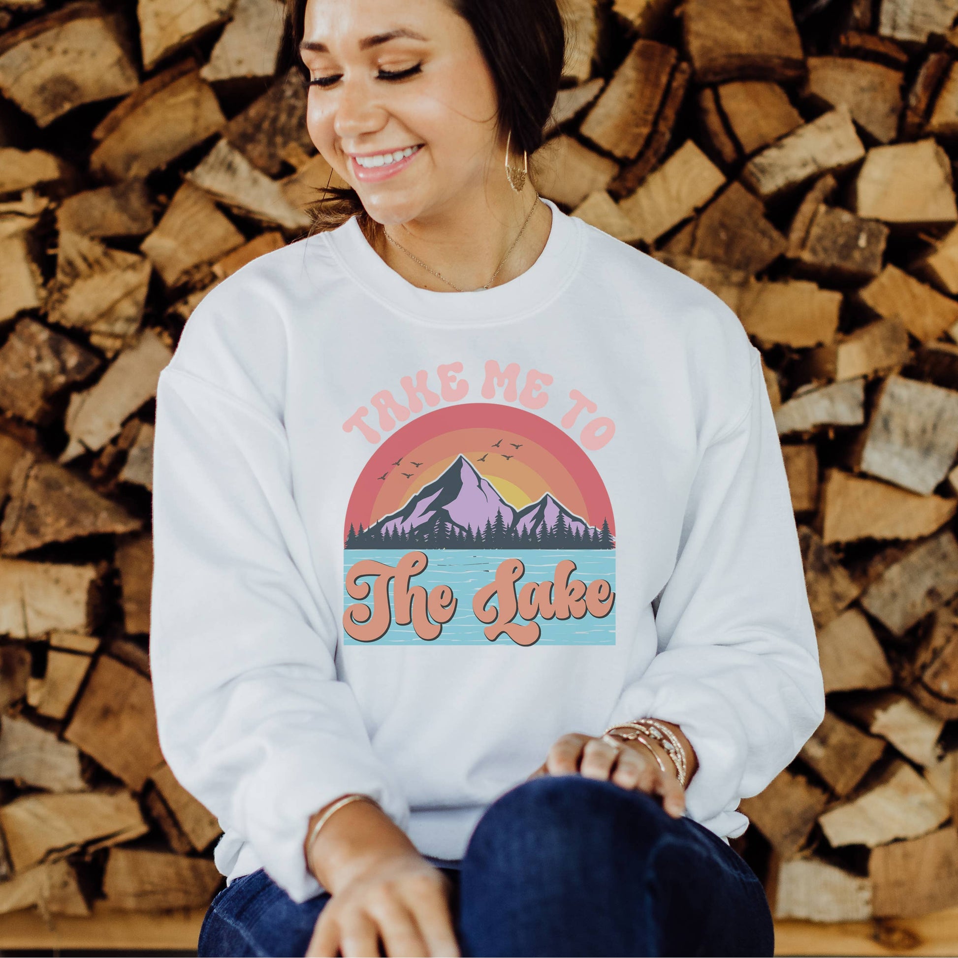 Take Me To the Lake | Crewneck Sweatshirt | Sizes S-2XL Unisex T-shirt, Sweatshirt, Hoodie, Long Sleeve Tee - T-Shirt, Sweatshirt, Hoodie