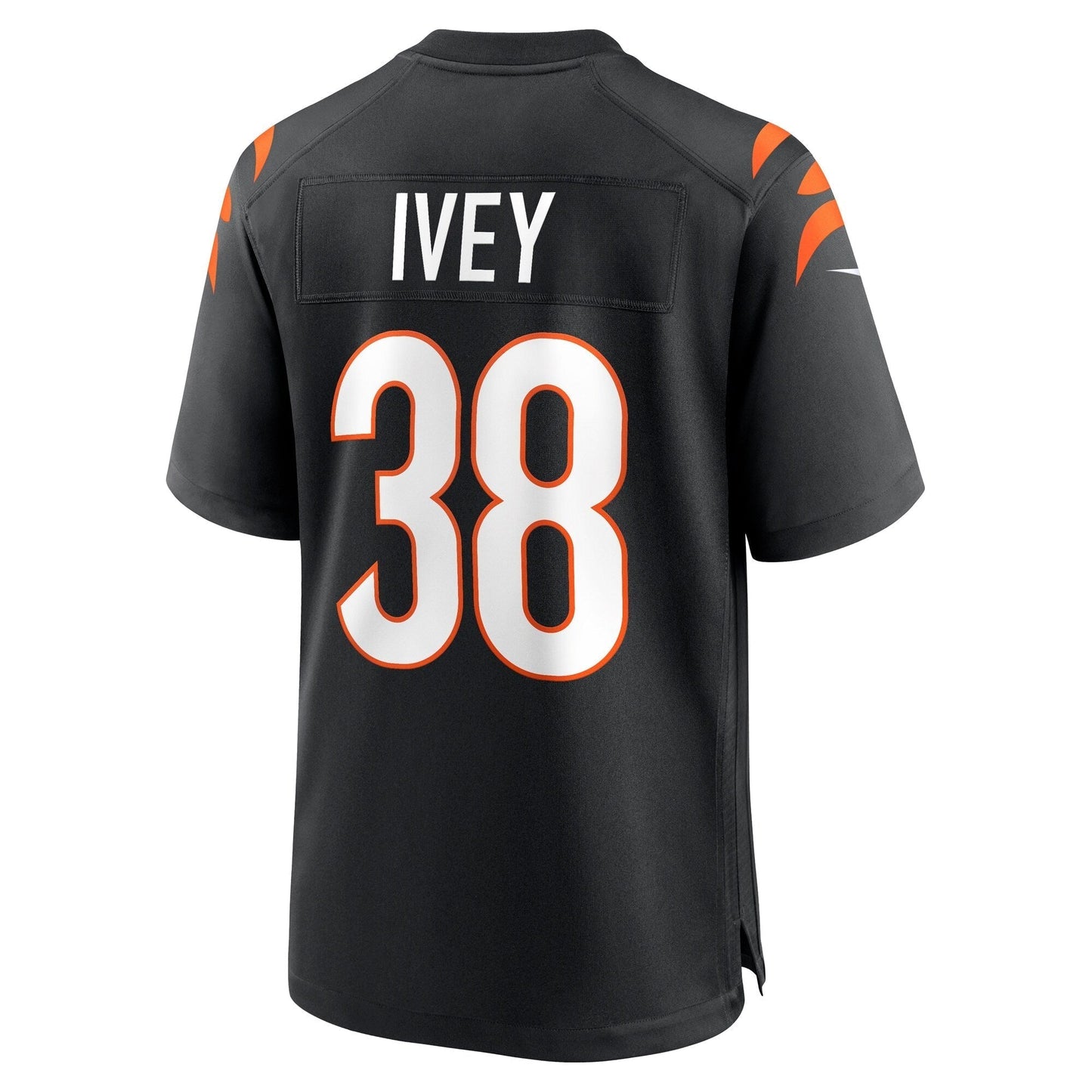 DJ Ivey Cincinnati Bengals Team Game Jersey - Black football jersey product view 3