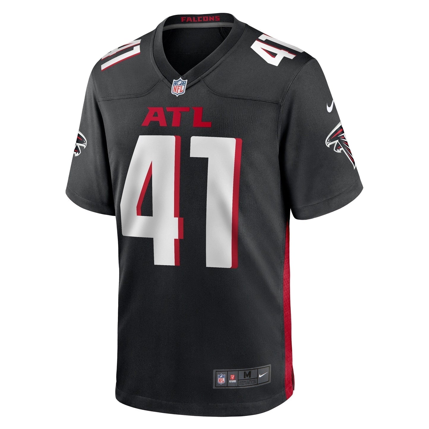 Lukas Denis Atlanta Falcons Game Jersey - Black football jersey product view 2