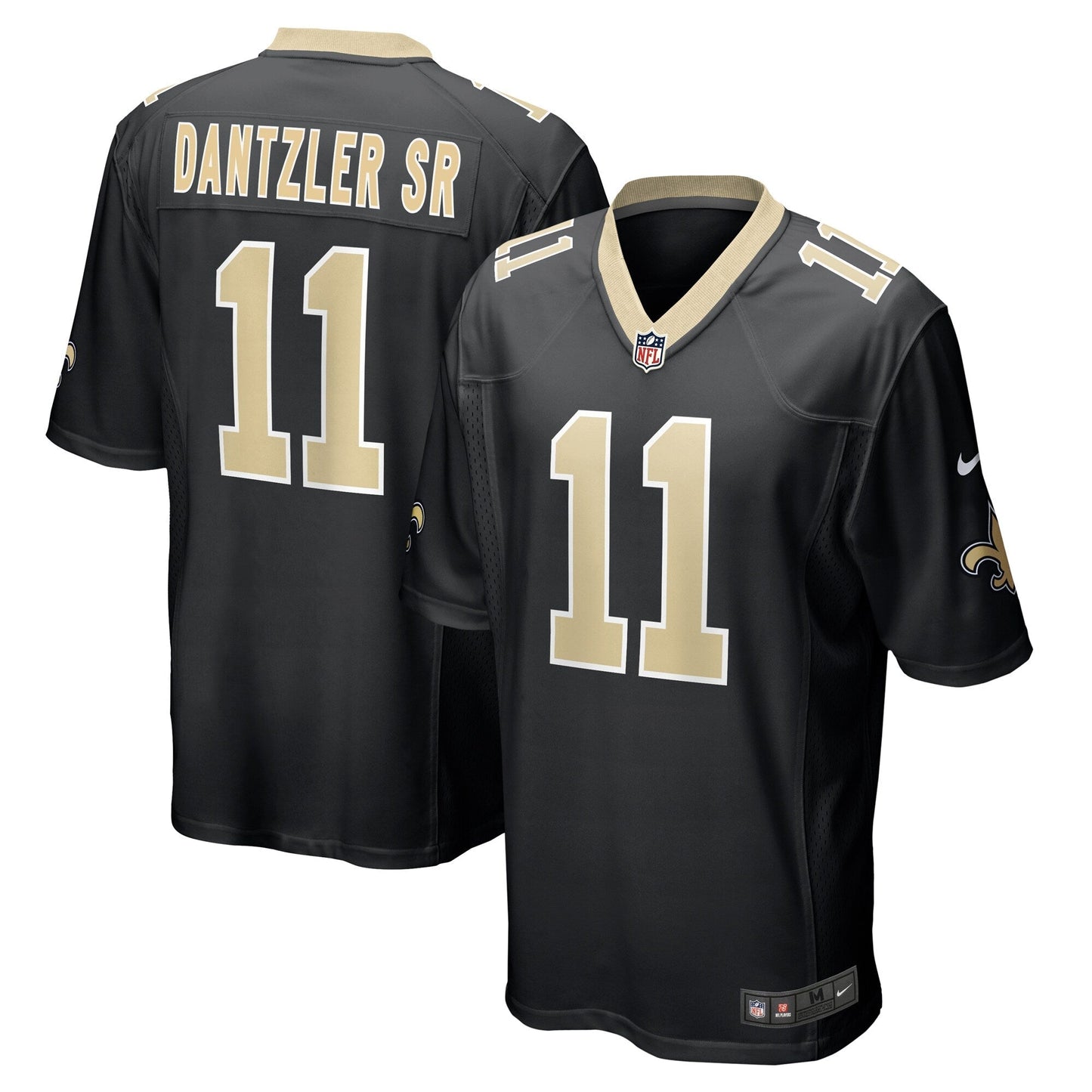 Cameron Dantzler Sr New Orleans Saints Game Jersey - Black football jersey product view 1