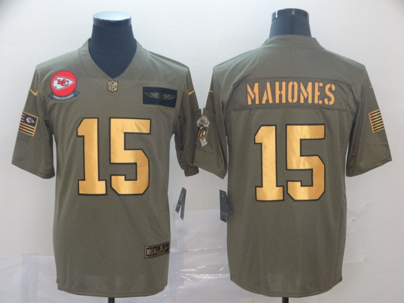 Men's Kansas City Chiefs Patrick Mahomes Brown Game Player Jersey1 football jersey product view 1