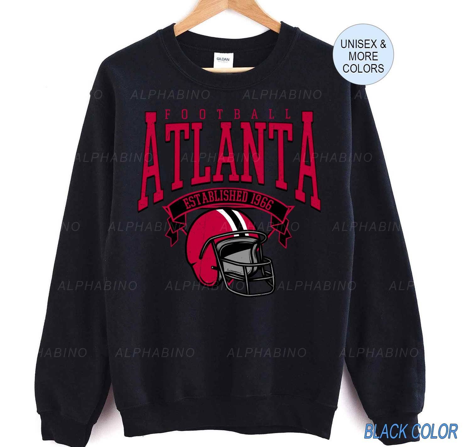 Atlanta Falcons Crewneck Vintage Tee For Football Fans Unisex T-shirt, Sweatshirt, Hoodie, Long Sleeve Tee - T-Shirt, Sweatshirt, Hoodie
