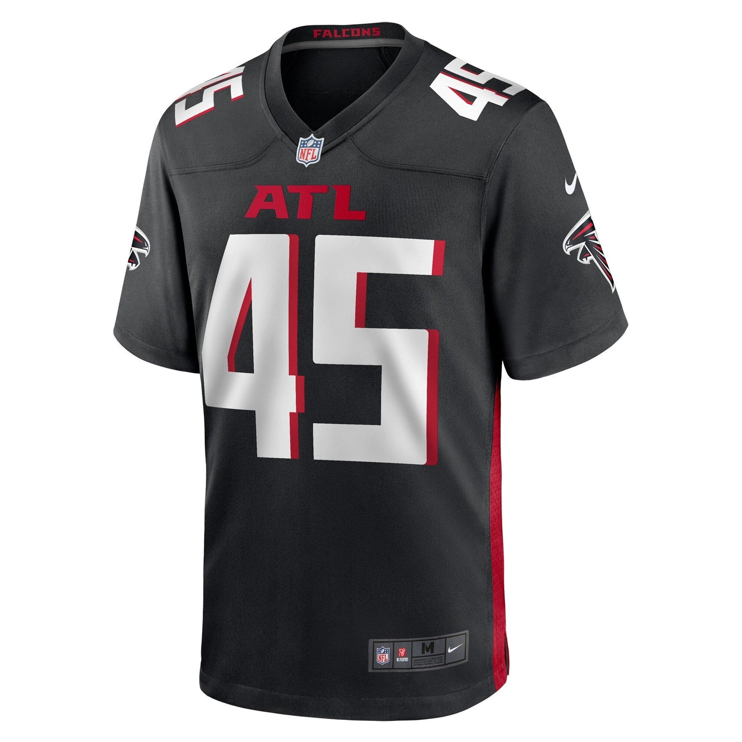Donavan Mutin Atlanta Falcons Game Jersey - Black football jersey product view 2