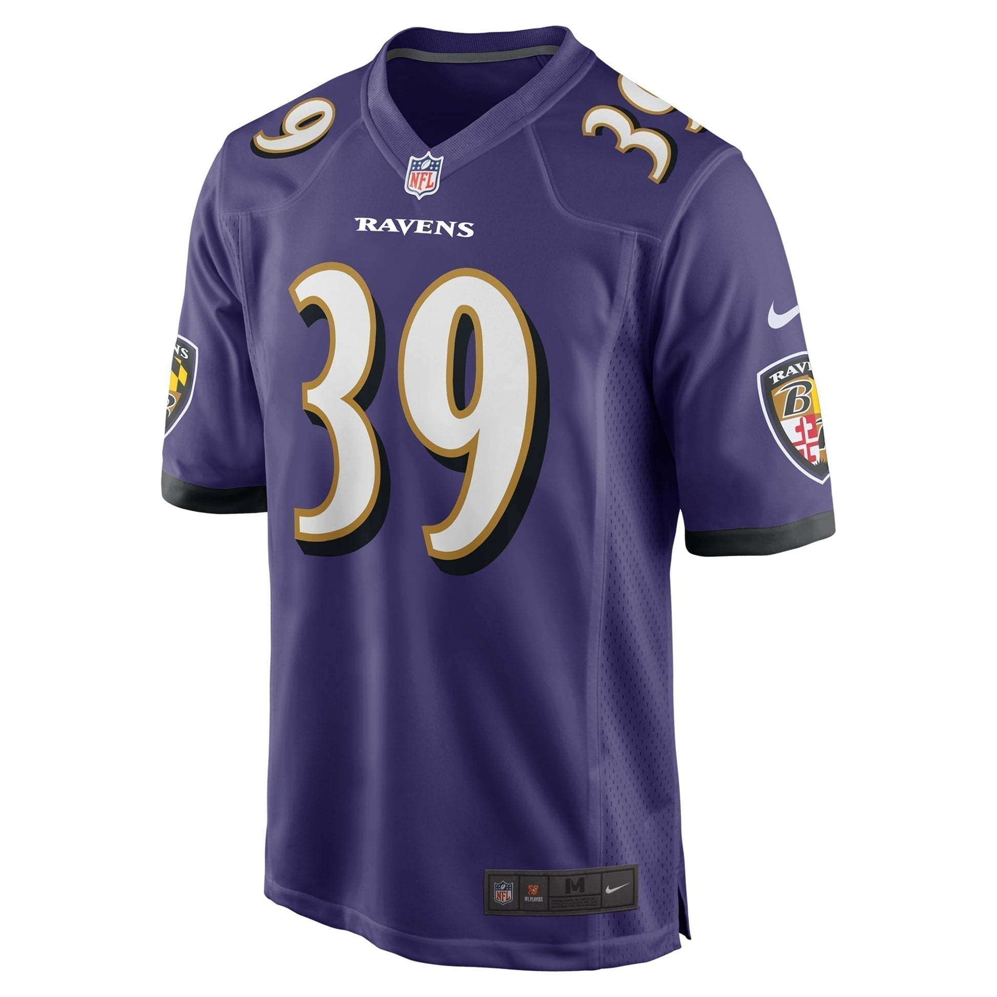 Eddie Jackson Baltimore Ravens Team Game Jersey - Purple football jersey product view 2