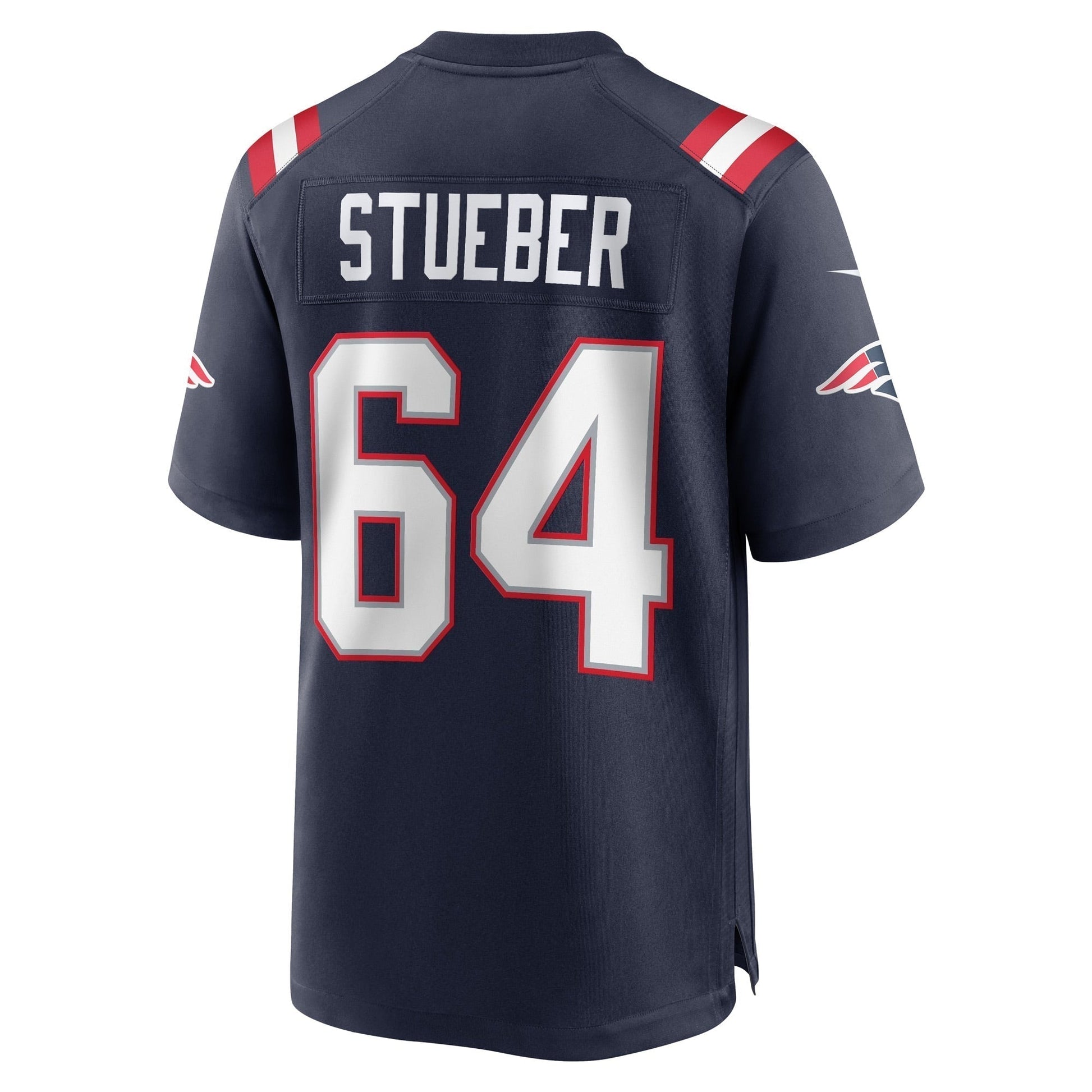Andrew Stueber New England Patriots Game Jersey - Navy football jersey product view 3