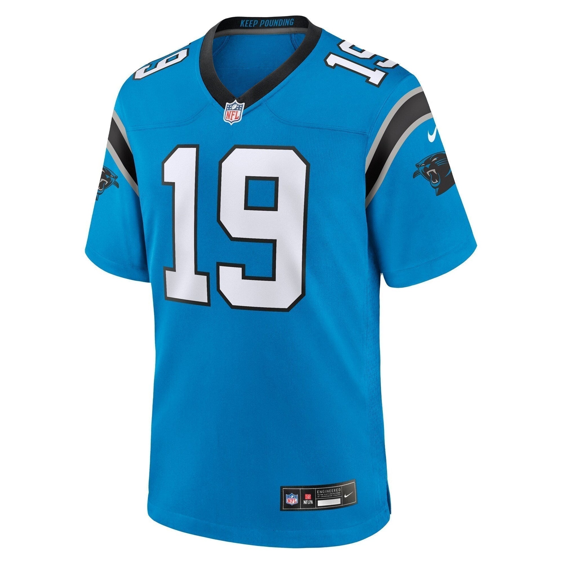 Adam Thielen Carolina Panthers Alternate Game Jersey - Blue football jersey product view 2