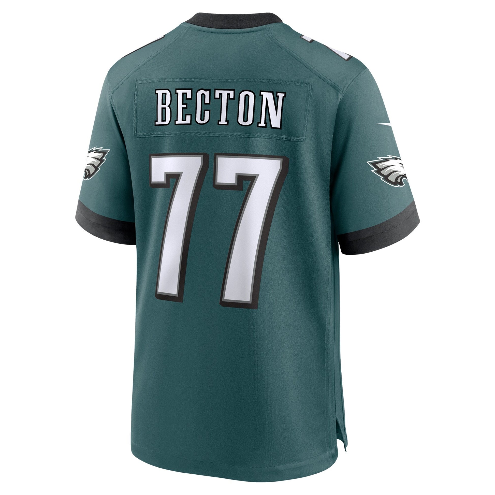 Mekhi Becton Philadelphia Eagles Team Game Jersey - Midnight Green football jersey product view 3