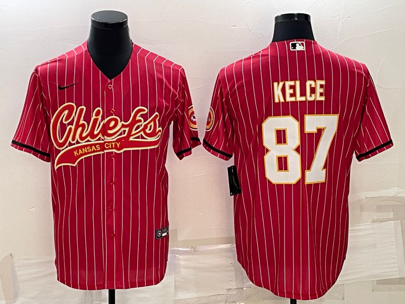 Men's Kansas City Chiefs Travis Kelce Red Player Jersey Joint Edition football jersey product view 1