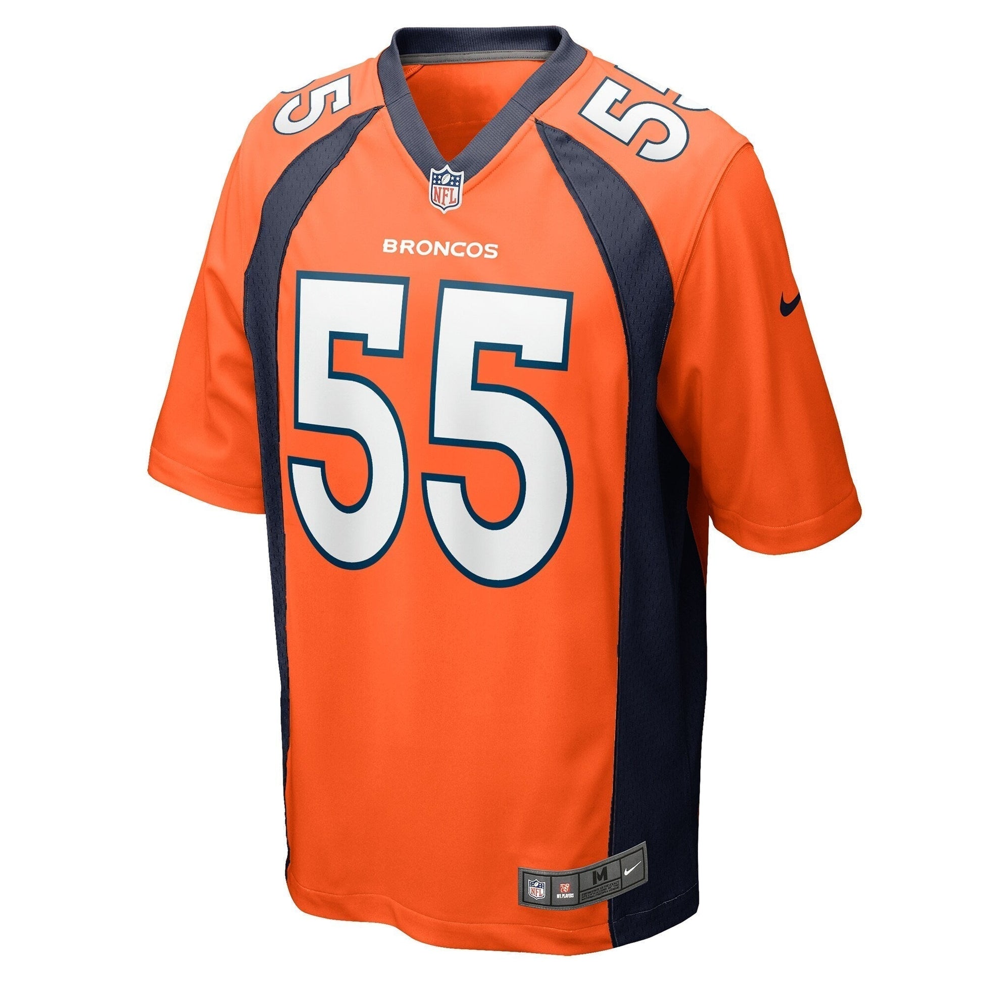 Frank Clark Denver Broncos Team Game Jersey - Orange football jersey product view 2