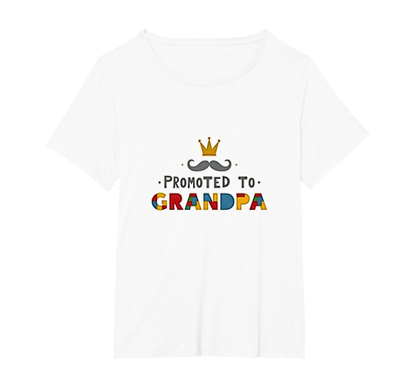 Promoted To Grandpa Royal Mustache T-Shirt - Custom Art Print for Adults - T-Shirt, Sweatshirt, Hoodie