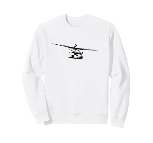 Ch 53 Helicopter Military Aviation Sweatshirt - Trendy Graphic Men Women - T-Shirt, Sweatshirt, Hoodie