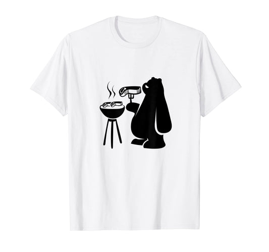 Barbecue Bear Grizzly Nature Hiking T-Shirt - Graphic Print Men Women - T-Shirt, Sweatshirt, Hoodie