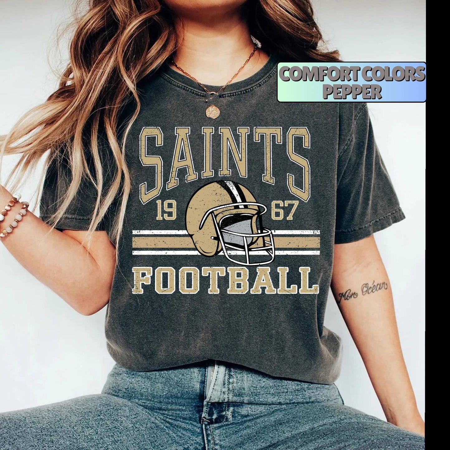 Saints Football Vintage Tee Unisex T-shirt, Sweatshirt, Hoodie, Long Sleeve Tee - T-Shirt, Sweatshirt, Hoodie