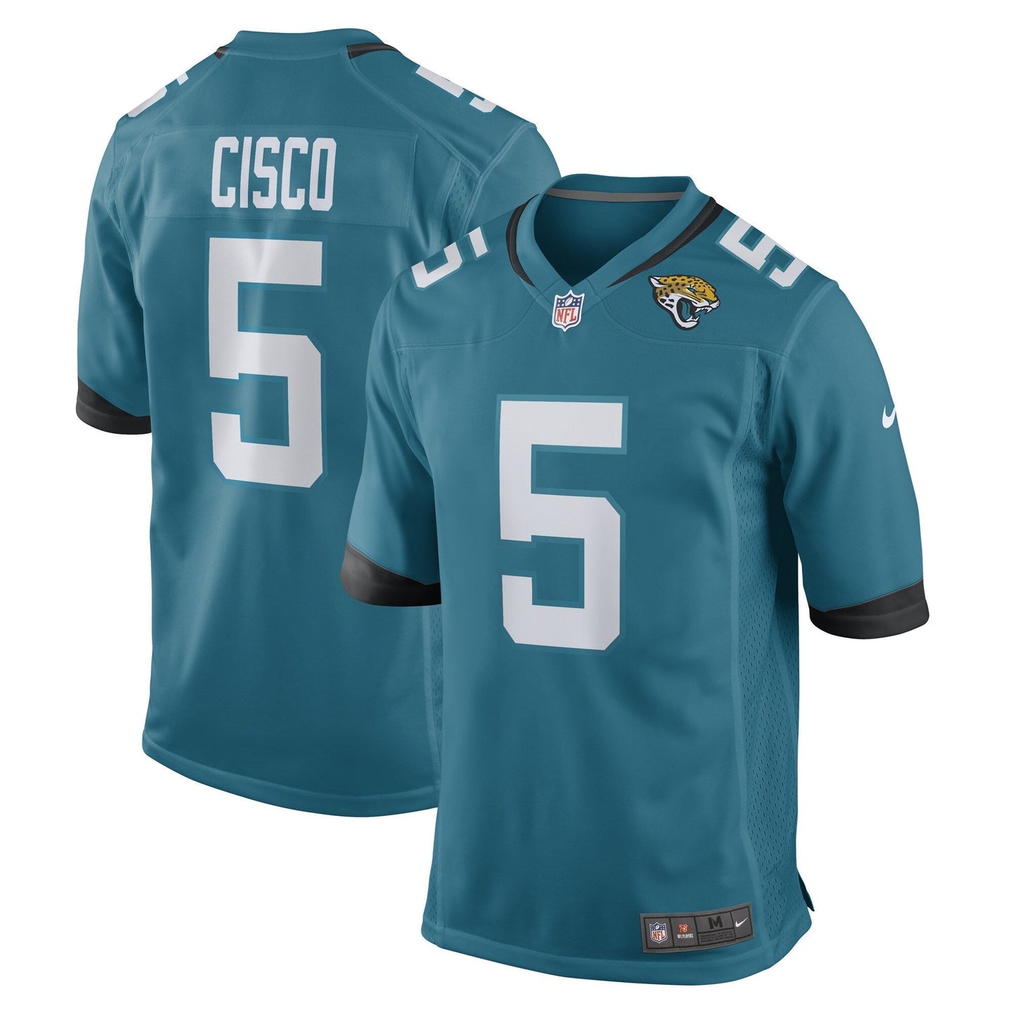 Andre Cisco Jacksonville Jaguars Game Jersey - Teal football jersey product view 1