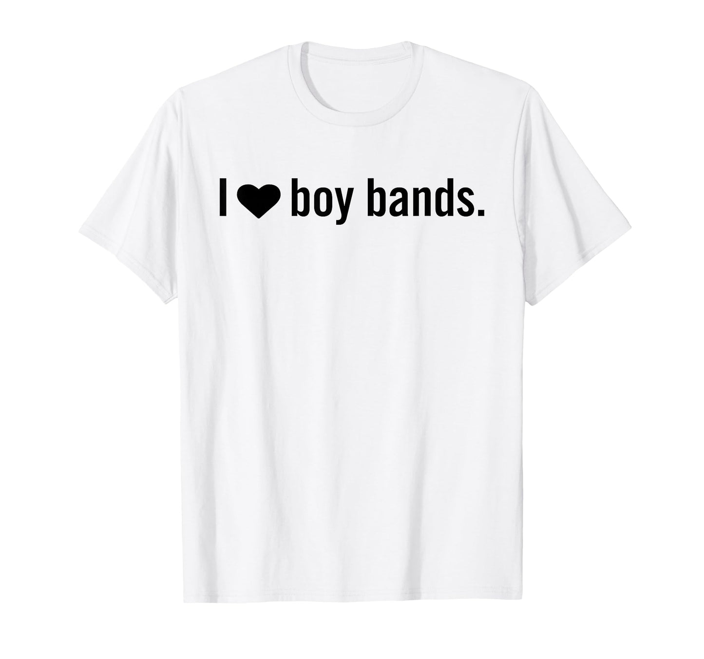 I Love Bands Funny Teen Pop Music Heart T-Shirt - Graphic Print for Adults - T-Shirt, Sweatshirt, Hoodie
