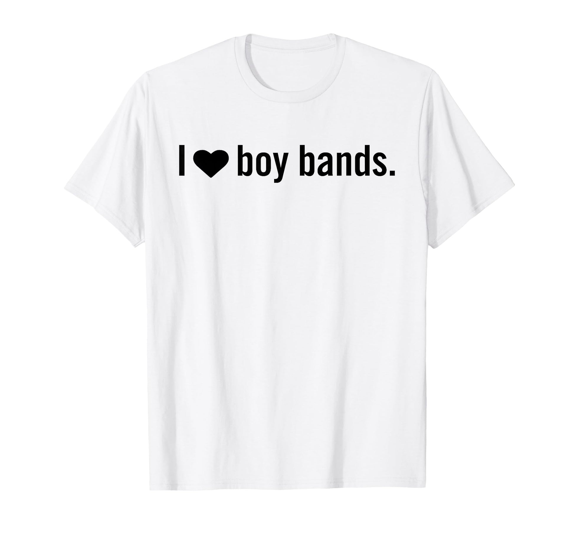 I Love Bands Funny Teen Pop Music Heart T-Shirt - Graphic Print for Adults - T-Shirt, Sweatshirt, Hoodie