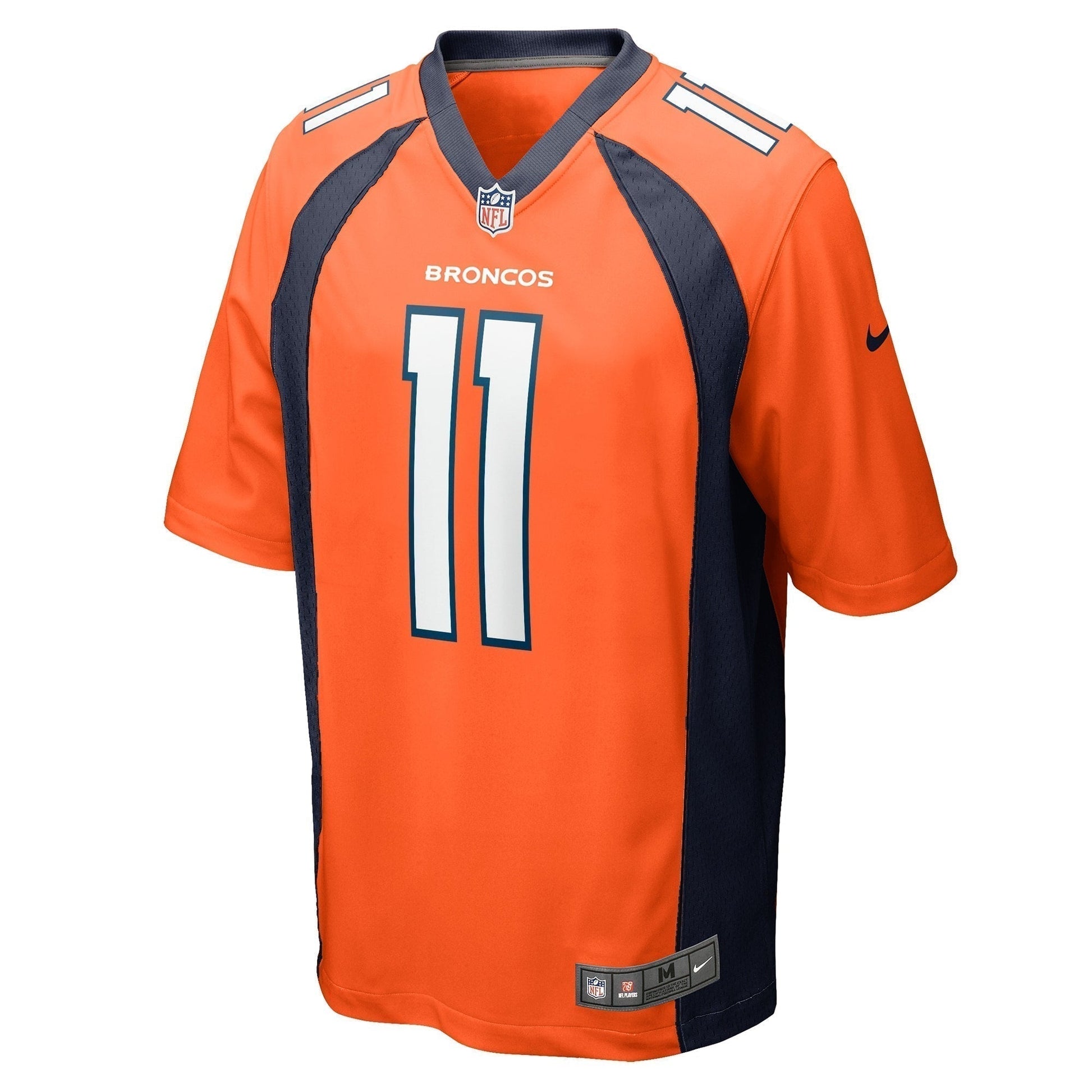 Ben DiNucci Denver Broncos Team Game Jersey - Orange football jersey product view 2