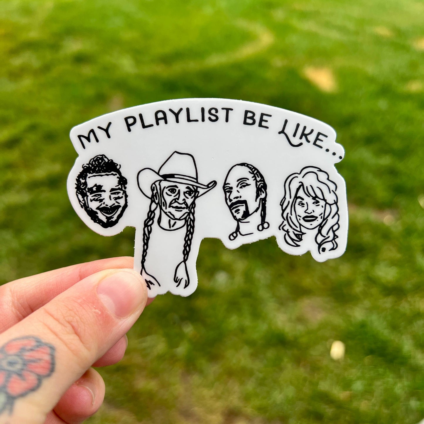 My Playlist Be Like Sticker | Country Music Decal | Music 96 Unisex T-shirt, Sweatshirt, Hoodie, Long Sleeve Tee - T-Shirt, Sweatshirt, Hoodie