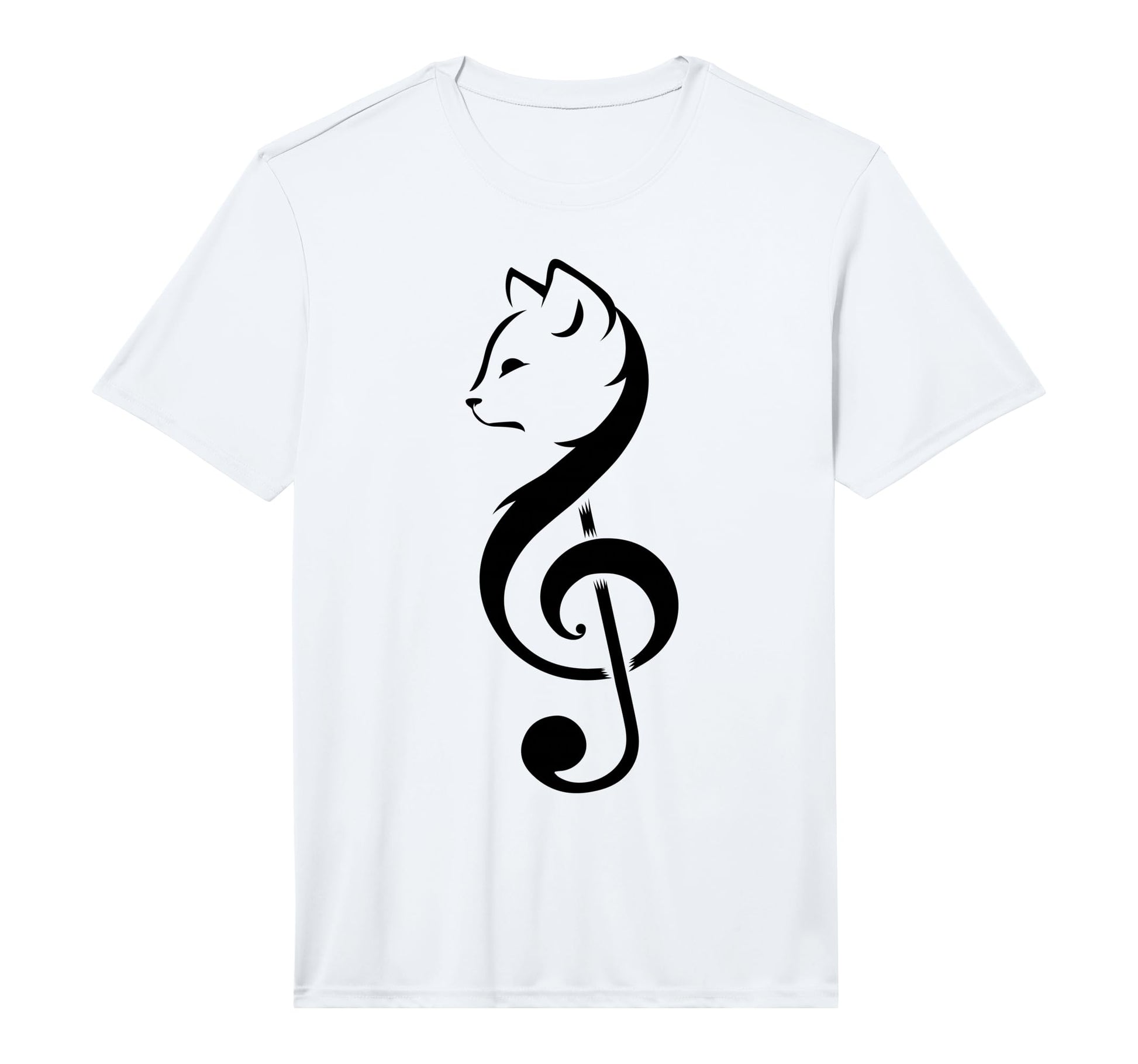 Cat Treble Clef Music Funny T-Shirt - Casual Everyday Wear for Adults - T-Shirt, Sweatshirt, Hoodie