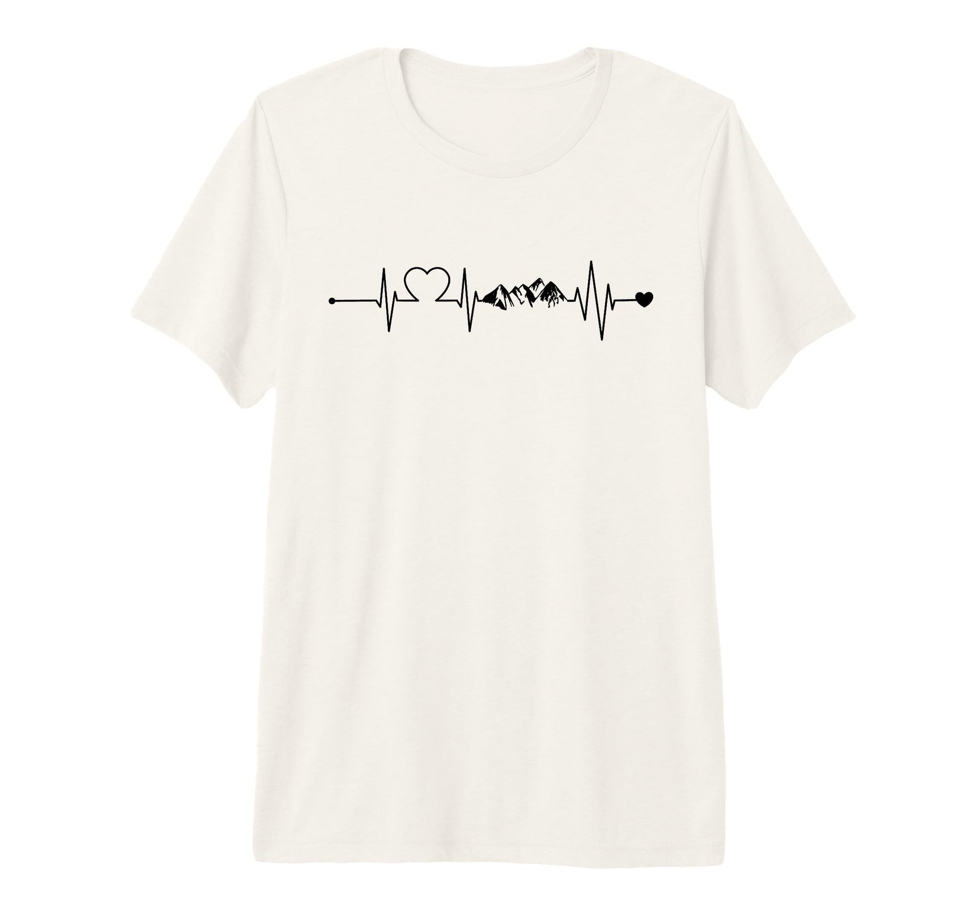 Heartbeat Mountains Ecg Pulse T-Shirt - Novelty Apparel for Adults - T-Shirt, Sweatshirt, Hoodie