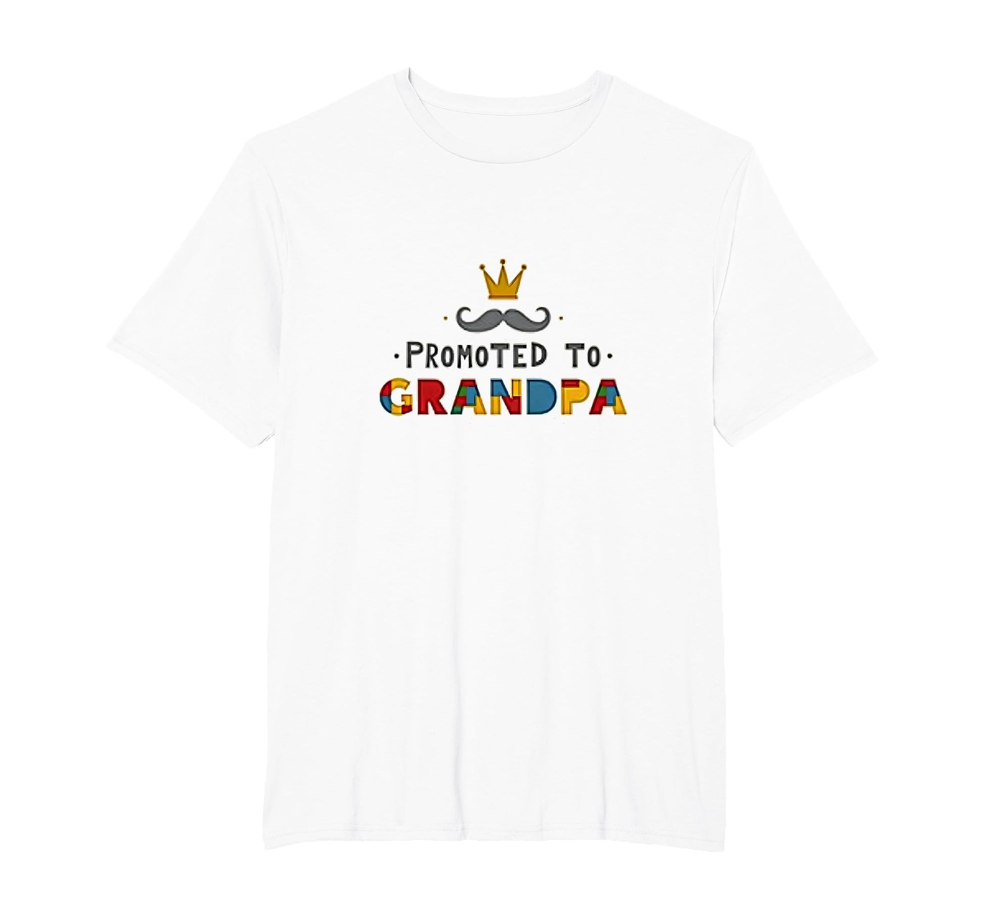Promoted To Grandpa Royal Mustache T-Shirt - Aesthetic Graphic Unisex - T-Shirt, Sweatshirt, Hoodie