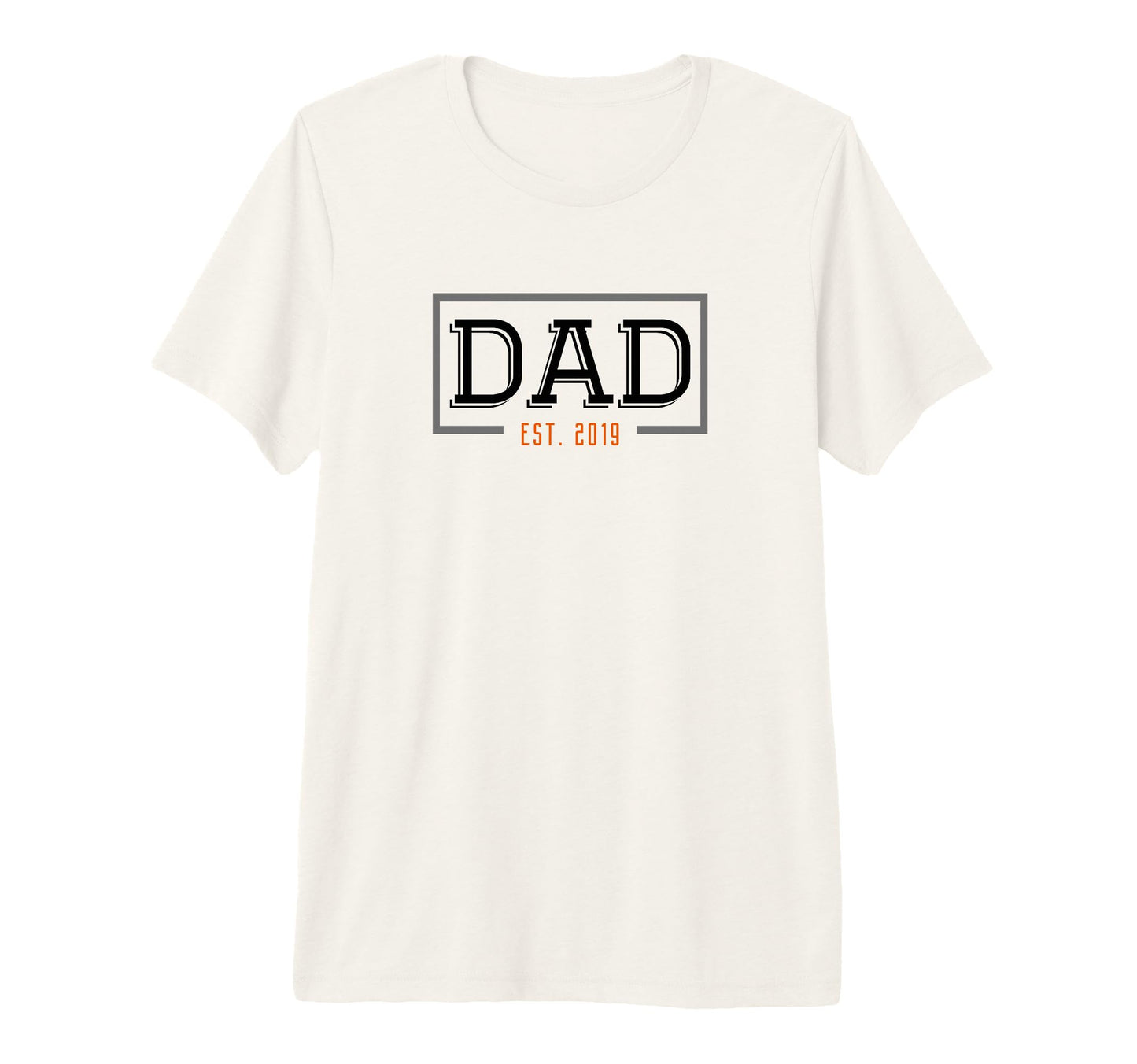 Mens Dad Est 2019 Dad Established T-Shirt - Custom Art Print Men Women - T-Shirt, Sweatshirt, Hoodie