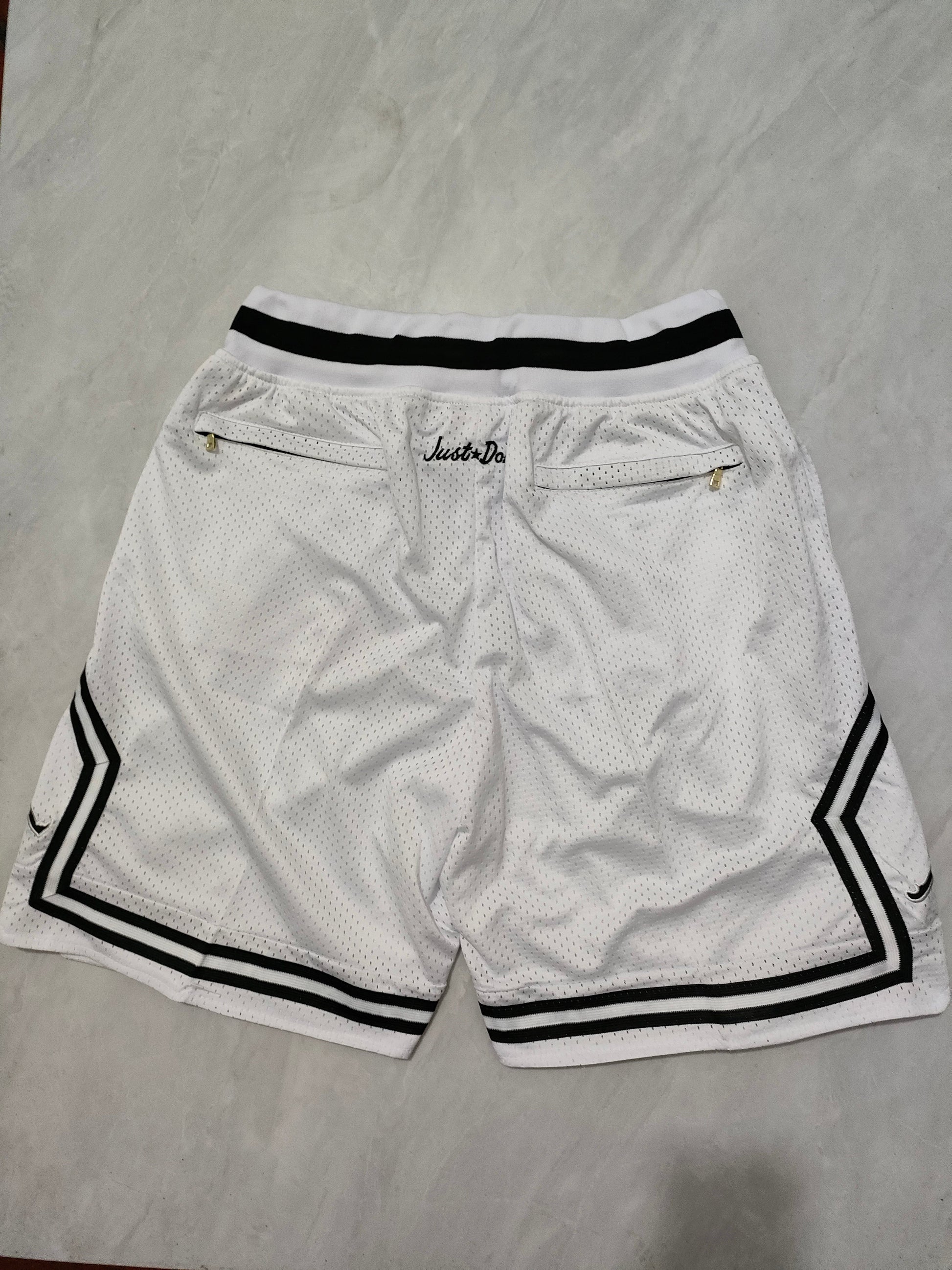 JUST DON Jordan White Pocket Shorts basketball jersey product view 2