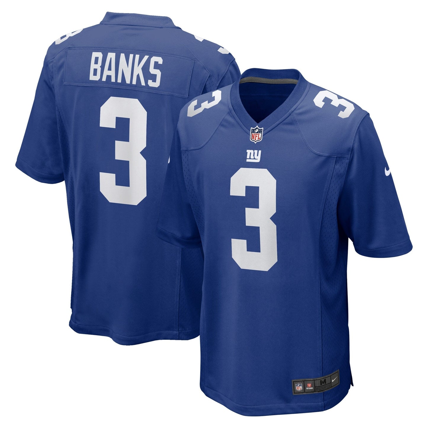 Deonte Banks New York Giants Game Jersey - Royal football jersey product view 1