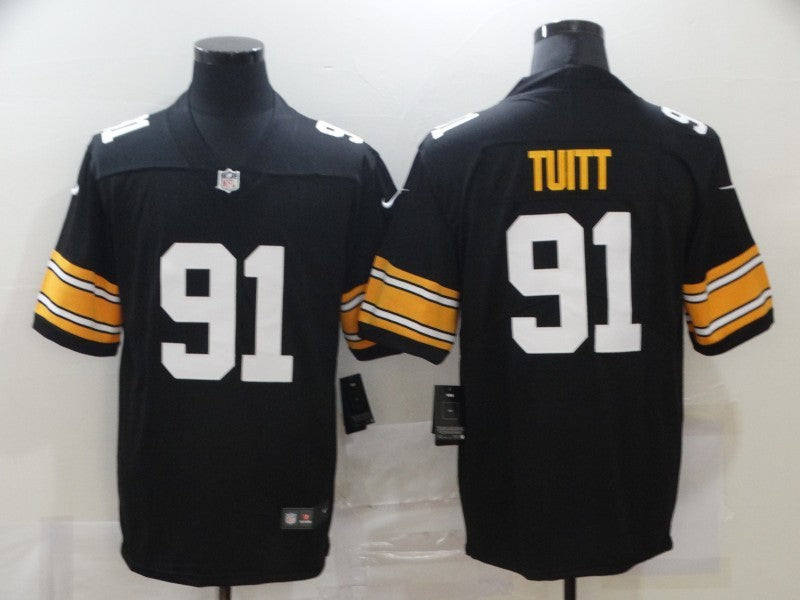 Men's Pittsburgh Steelers Stephon Tuitt Black Player Game Jersey football jersey product view 1