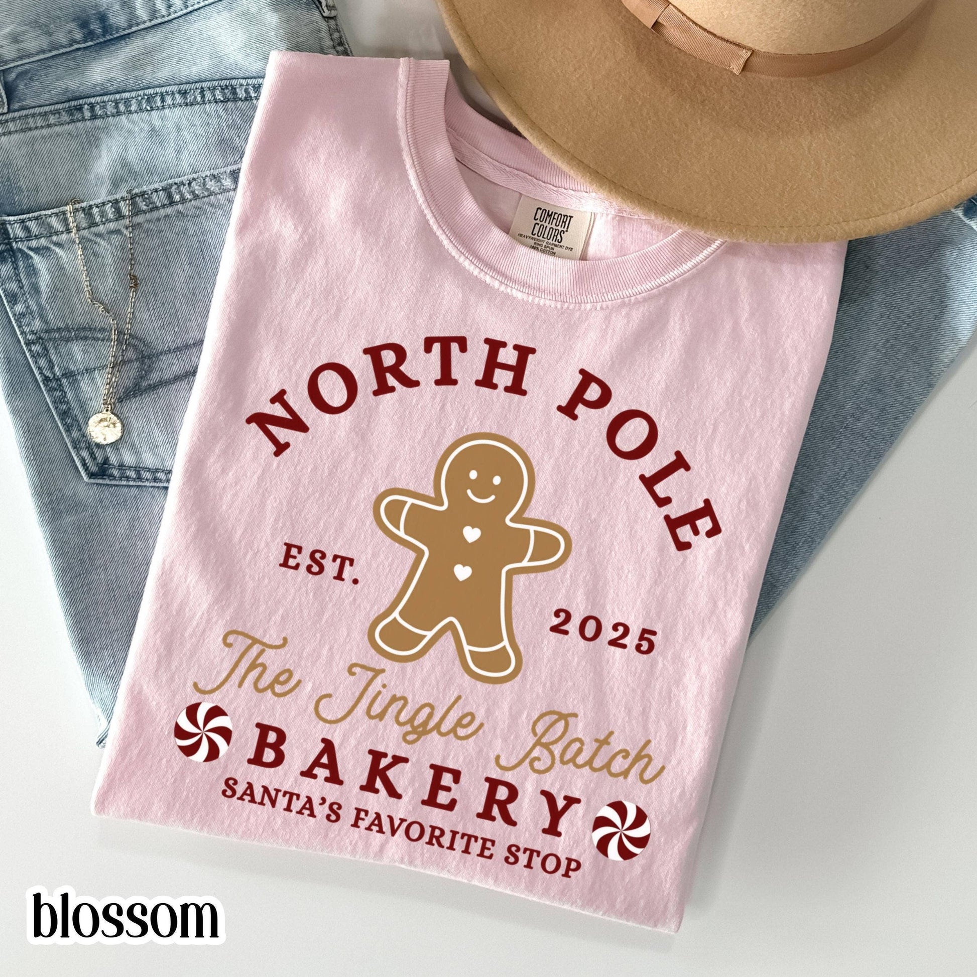 North Pole Bakery Gingerbread Man Holiday Cookie Crew Tee Unisex T-shirt, Sweatshirt, Hoodie, Long Sleeve Tee - T-Shirt, Sweatshirt, Hoodie