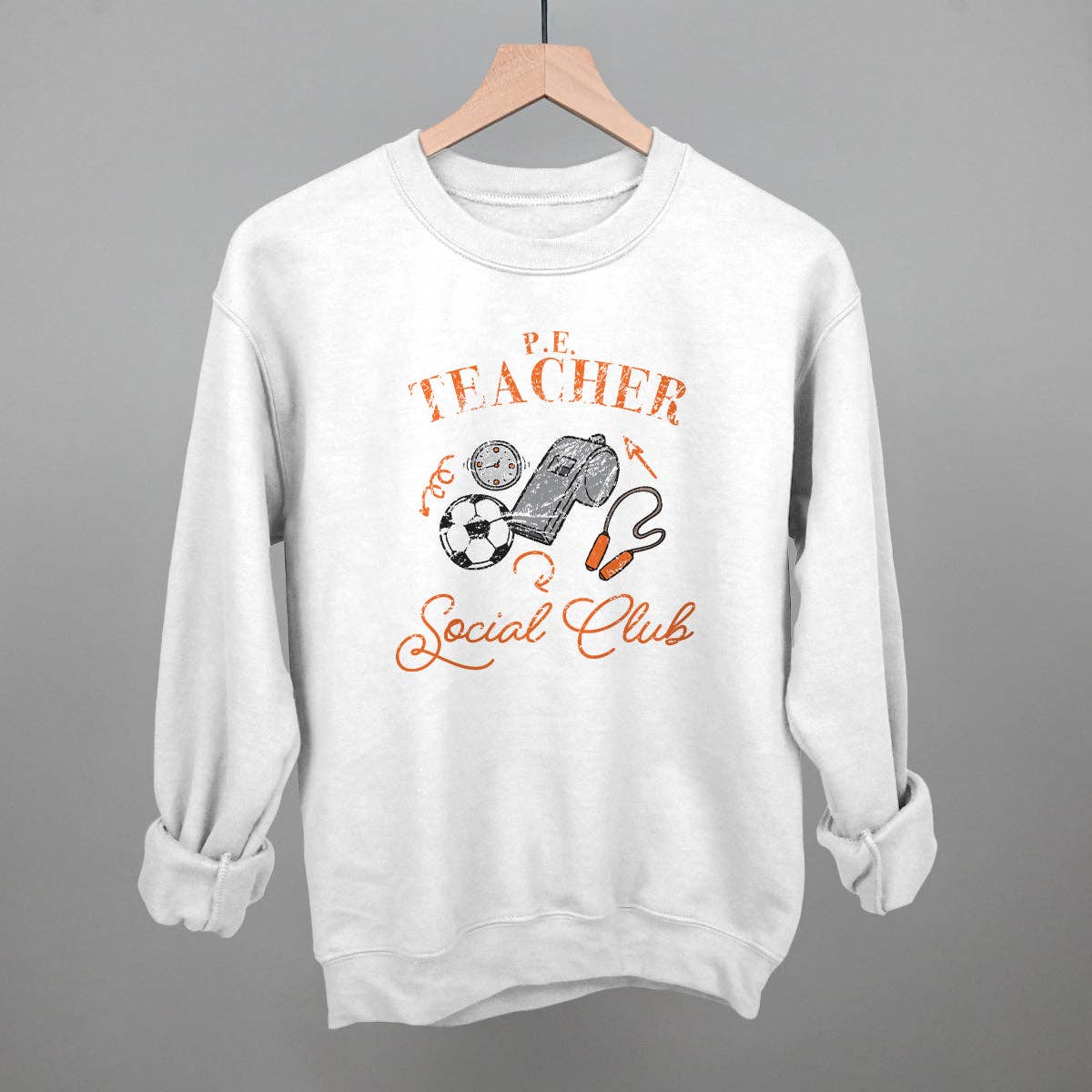 P.E. Teacher Social Club Unisex T-shirt, Sweatshirt, Hoodie, Long Sleeve Tee - T-Shirt, Sweatshirt, Hoodie