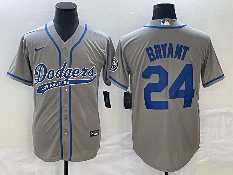 Men's Los Angeles Dodgers Kris Bryant Gray Player Jersey Joint Edition basketball jersey product view 1