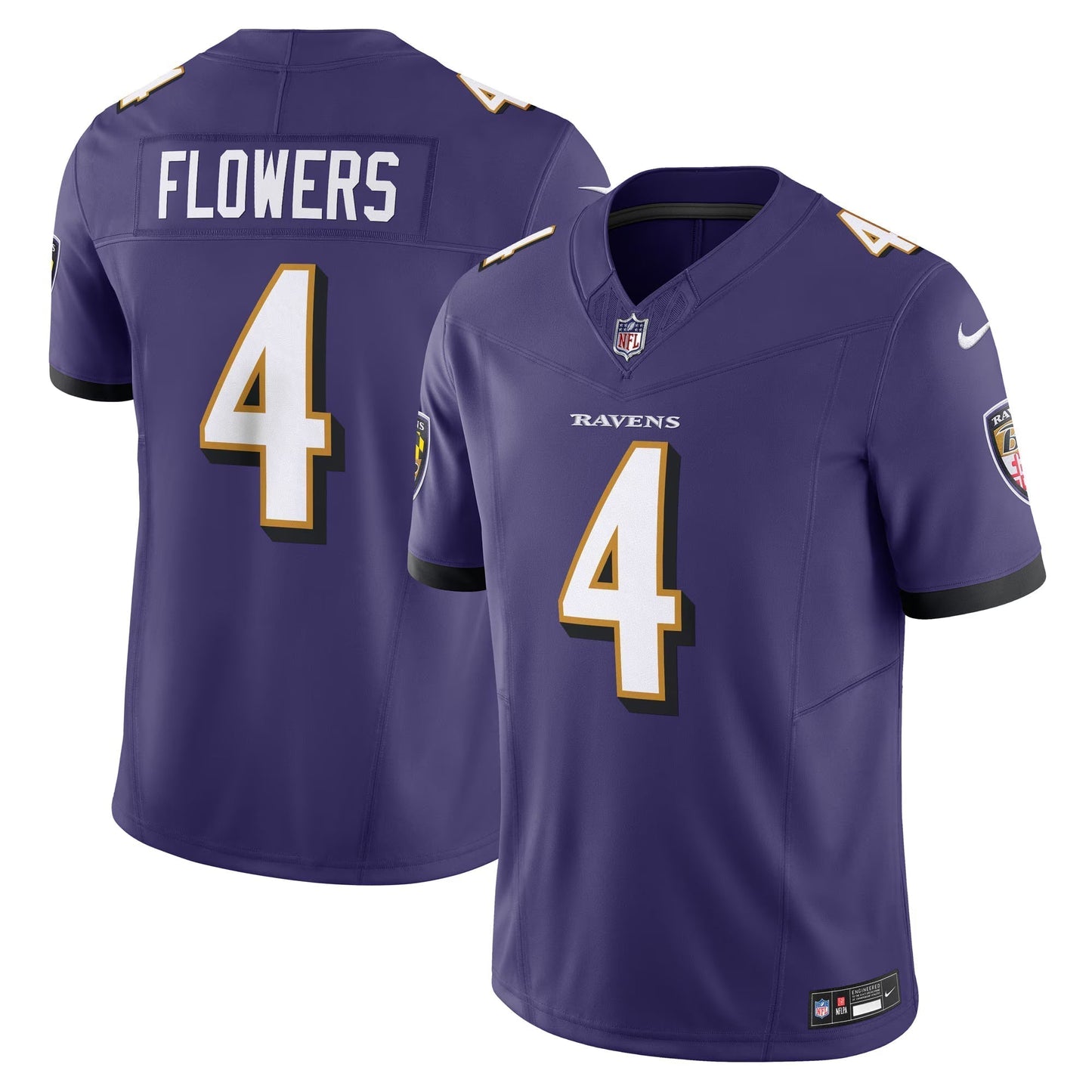 Baltimore Ravens Zay Flowers Purple Vapor F.U.S.E. Limited Jersey football jersey product view 1