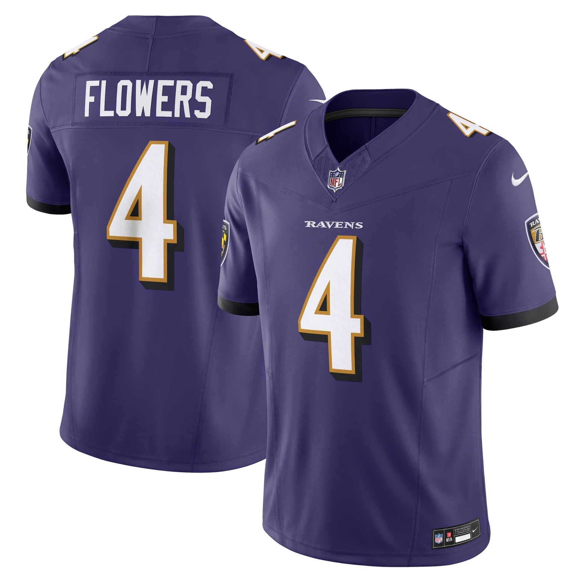 Baltimore Ravens Zay Flowers Purple Vapor F.U.S.E. Limited Jersey football jersey product view 1
