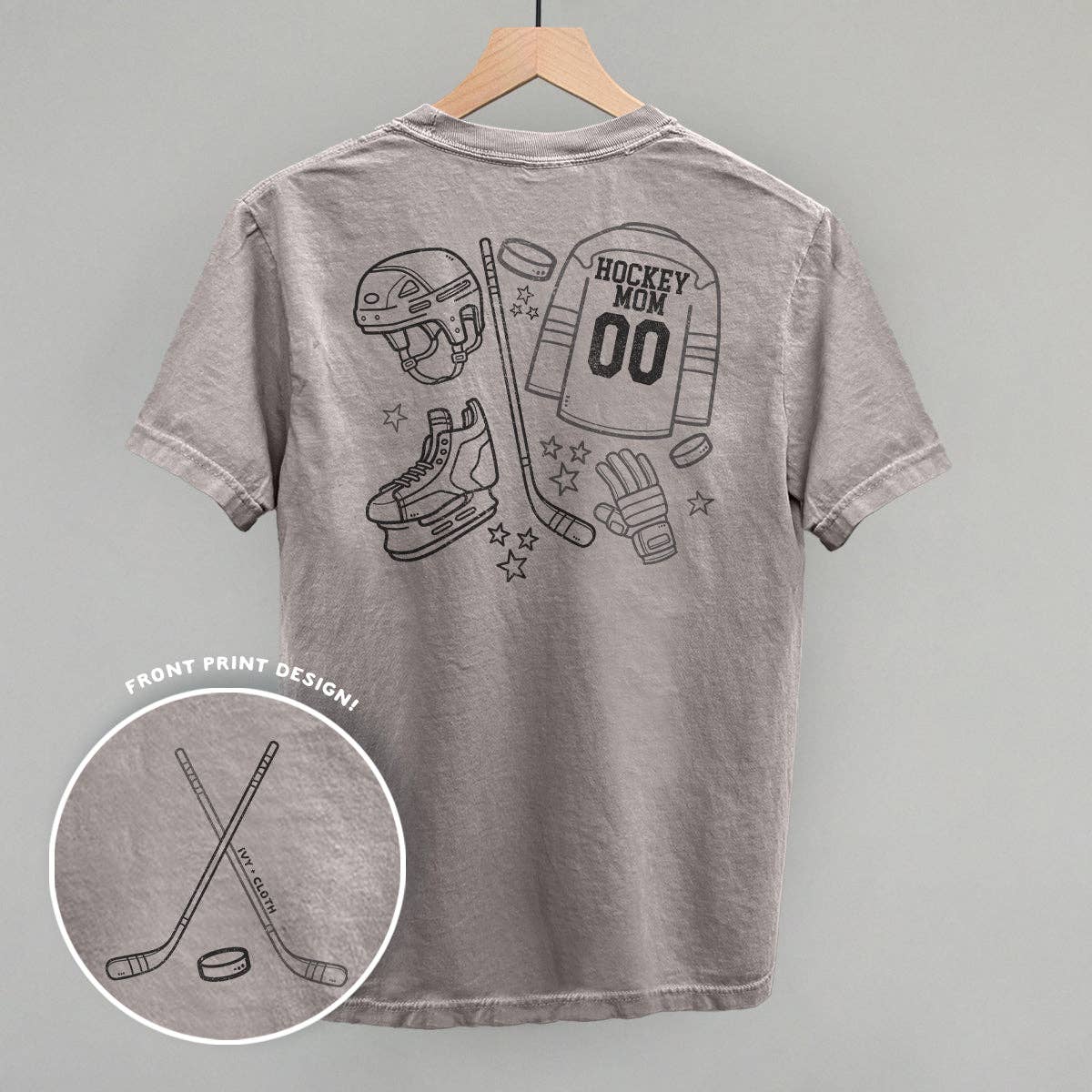 Hockey Mom Doodle (Back Print) Unisex T-shirt, Sweatshirt, Hoodie, Long Sleeve Tee - T-Shirt, Sweatshirt, Hoodie