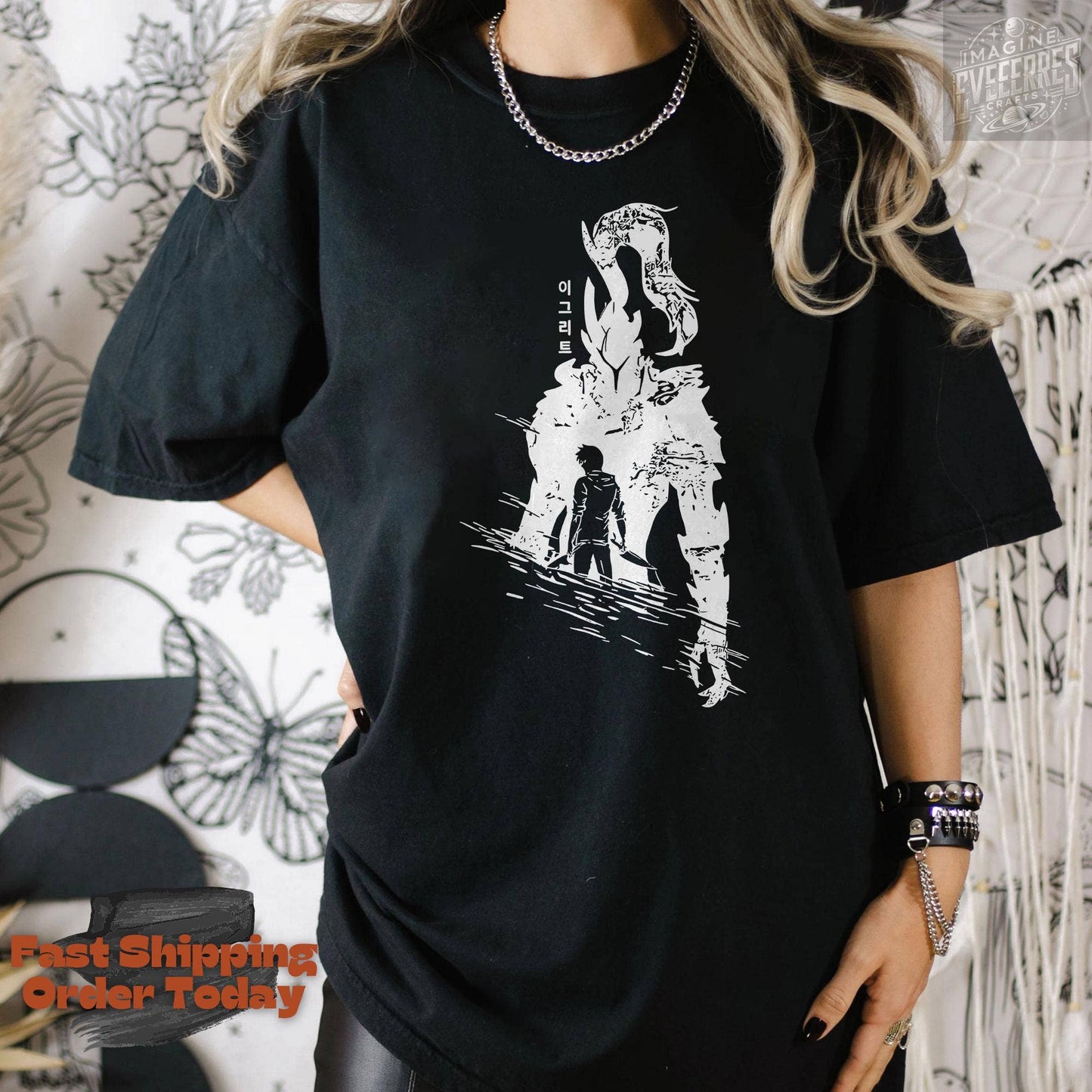 Shadow Monarch Graphic Tee, Igris Dark Fantasy Shirt Unisex T-shirt, Sweatshirt, Hoodie, Long Sleeve Tee - T-Shirt, Sweatshirt, Hoodie